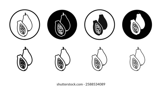 Papaya icon line art vector
