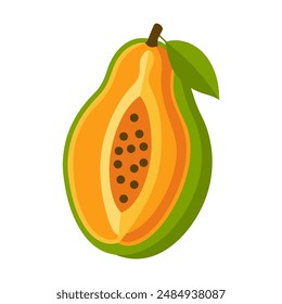 Papaya icon on white background