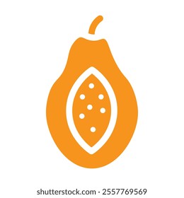 Papaya icon Outline vector for web ui