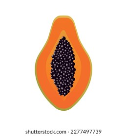 Papaya icon simple, colored, for logo. Diet food icon for web, gradient