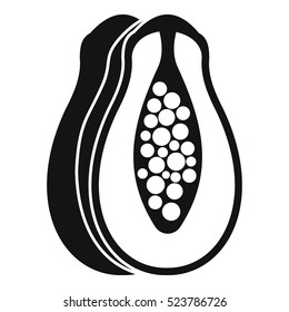 Papaya icon. Simple illustration of papaya vector icon for web