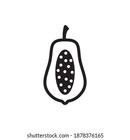 papaya icon symbol sign vector