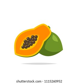 Papaya icon vector isolated illustration