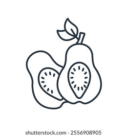 Papaya icons  symbol vector elements for infographic web