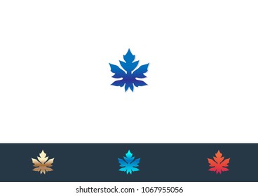 Papaya Leaf Icon Logo Design Element