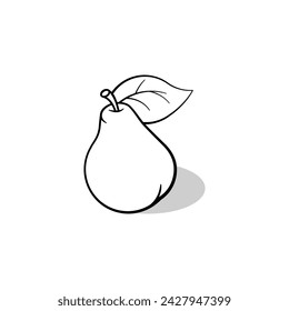 Papaya line art logo illustration