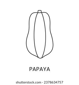 Papaya-Zeilensymbol, Vektorgrafik, Obstgrafik