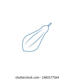 Papaya minimal line icon vector - Shutterstock ID 1483177364