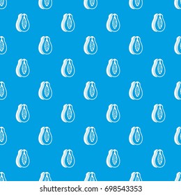 Papaya pattern repeat seamless in blue color for any design. Vector geometric illustration