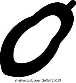 Papaya Slice glyph icon design style