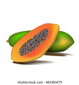 Papaya tropical fruit.