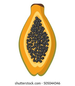papaya tropical fruit icon vector illustration design