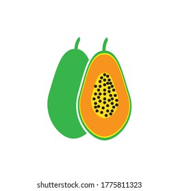 Plantilla de icono de diseño de vectores de Papaya
