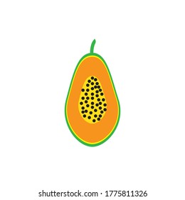 Plantilla de icono de diseño de vectores de Papaya
