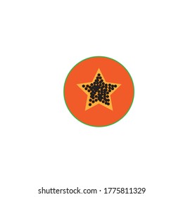 Papaya-Vektordesign-Symbol-Vorlage
