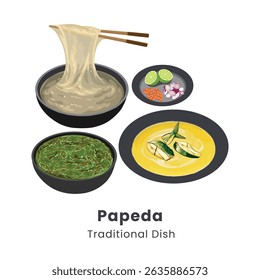 Papeda with Yellow Fish Soup, Papua Traditional Food