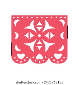 Papel picado Symbol Clipart Avatar Logtotype isolierte Vektorillustration