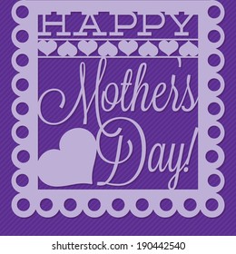 Papel picado Mother's Day card in vector format.