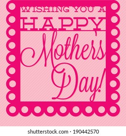 Papel picado Mother's Day card in vector format.