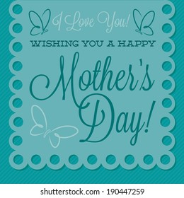 Papel picado Mother's Day card in vector format.