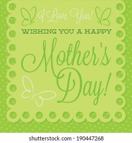 Papel picado Mother's Day card in vector format.