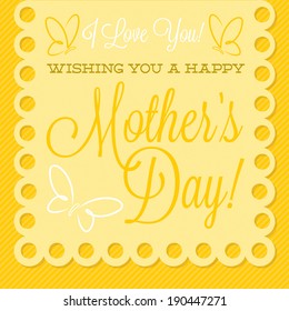 Papel picado Mother's Day card in vector format.