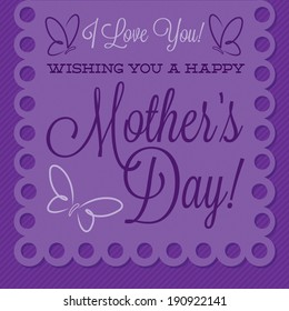 Papel picado Mother's Day card in vector format.