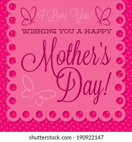 Papel picado Mother's Day card in vector format.