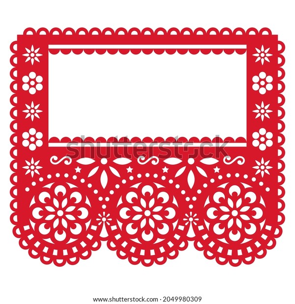 Papel Picado Party Garland Decoration Vector Stock Vector (Royalty Free ...