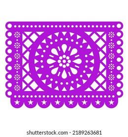 Papel Picado Vector Design Floral Mandala Stock Vector (Royalty Free ...