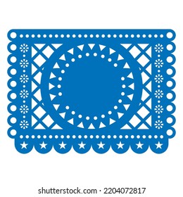 Papel Picado Vector Template Design Round Stock Vector (Royalty Free ...