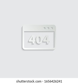 paper 404 error icon. page not found