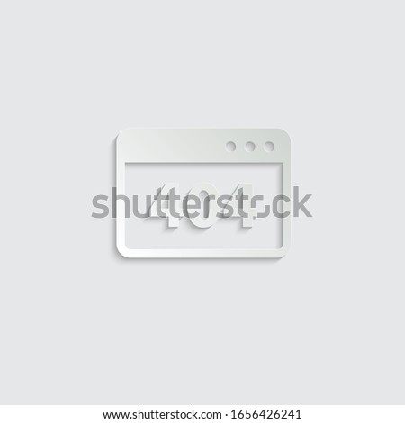 paper 404 error icon. page not found