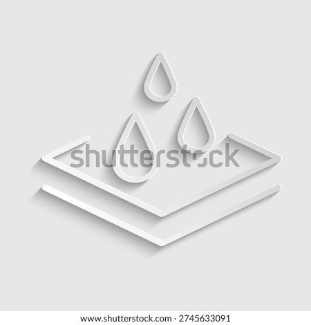 paper absorb water icon vector moisture absorption