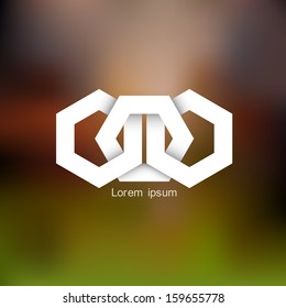 Paper abstract icon for design. Vector EPS10