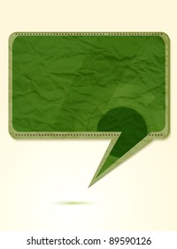 paper abstract speech bulb yellow background