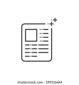 Paper Advertisement, marketing icons