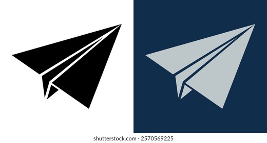 Paper Aeroplane icon. Symbol of travelling. Air transport