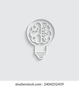 paper ai icon vector Artificial intelligence icon logo 