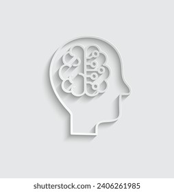 paper ai icon vector Artificial intelligence icon logo 