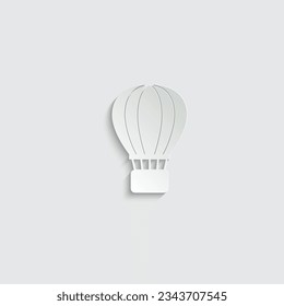 paper air balloon icon vector sign