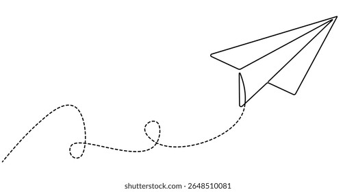 Ícone de linha única de plano de papel, Ícone de linha contínua de plano de papel, plano de papel desenhado à mão vetor de estilo de arte de uma linha isolado no fundo branco, plano de papel desenho contínuo de uma linha.