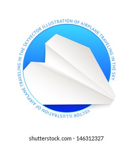 Paper aircraft. Vector illustration.