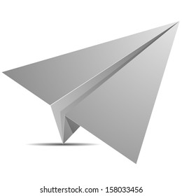 Paper Airplane Blank Sheet Paper Stock Vector (Royalty Free) 87436316