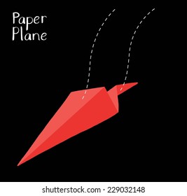 Paper airplane.