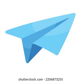 paper airplane 3d style icon