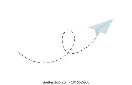 Paper airplane background design business card.