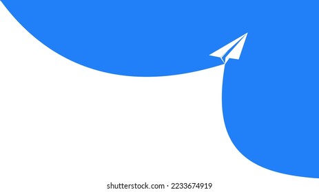 banner de avión de papel con espacio vacío. vector de concepto de negocio