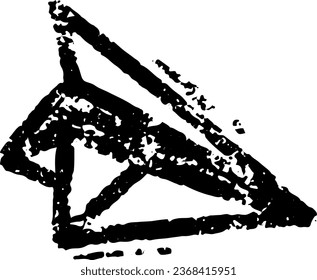 Paper Airplane Chalk Drawing Illustration Vector Isolated