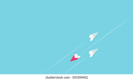 Paper airplane Challenge Airmail Minimalistic Flat Line Color Icon Pictogram Illustration